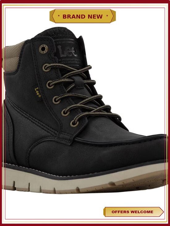 Other - Men's Lace Up Boots Synthetic Upper Denim Accents Padded Plaid Wool